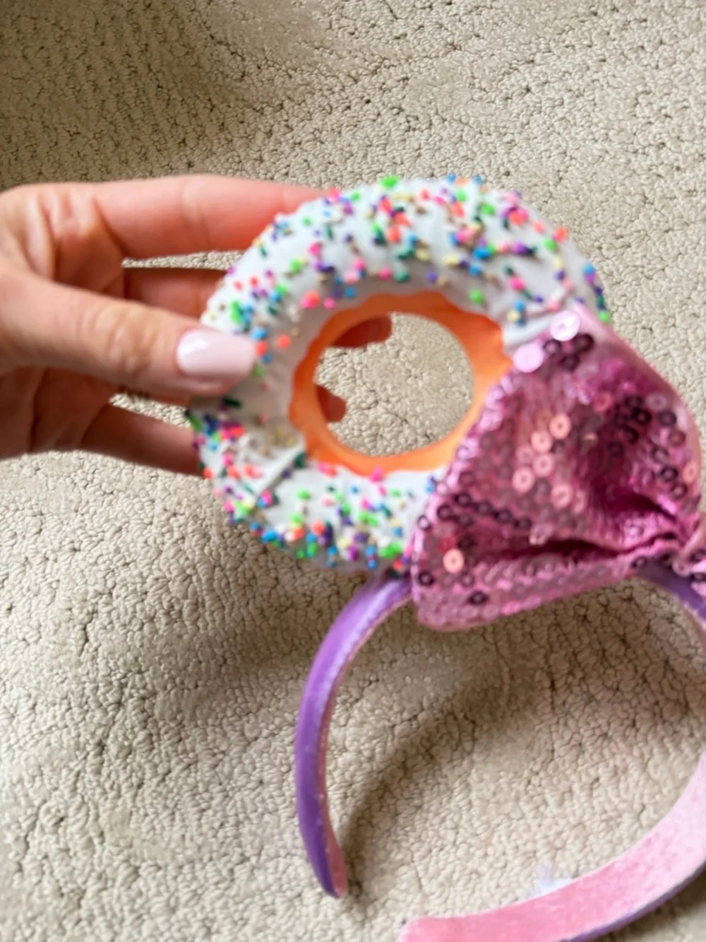 Rare* As Seen on Megan Fox Donut Mickey Ears Headband - Picture 4 of 10
